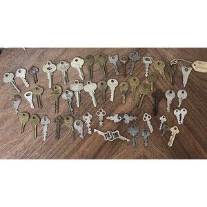 OLD VTG Photo Art JEWELRY STEAMPUNK Corbin Star Cole Hudson Russwin Yale KEY LOT